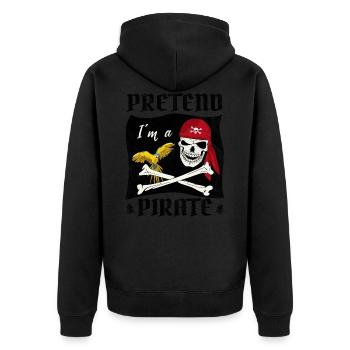 Prétendre que je suis un pirate - Veste à capuche bio Premium Unisexe - noir - Dos - Nico (187cm)
