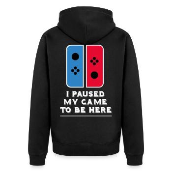 Gamer Konsole Switch spielen Game Videospiel Idee - Unisex Premium Bio Zip Hoodie - Schwarz - Hinten - Nico (187cm)