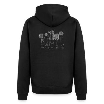 mics en concert - Veste à capuche bio Premium Unisexe - noir - Dos - Nico (187cm)