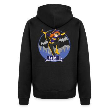 DC Super Hero Girls Batgirl In Gotham - Unisex Premium Organic Zip Hoodie - black - Back - Nico (187cm)