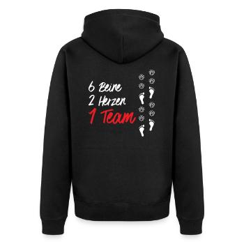 Canicross Dog Sport Jogging Dog Owner Gift - Unisex Premium Organic Zip Hoodie - black - Back - Nico (187cm)