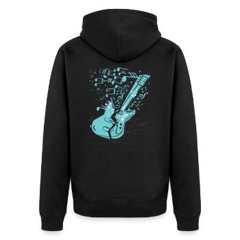 T-shirt de musique de guitare - Veste à capuche bio Premium Unisexe - noir - Dos - Nico (187cm)