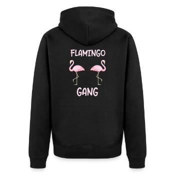 Équipement de flamant rose en cadeau Flamants flamants roses - Veste à capuche bio Premium Unisexe - noir - Dos - Nico (187cm)