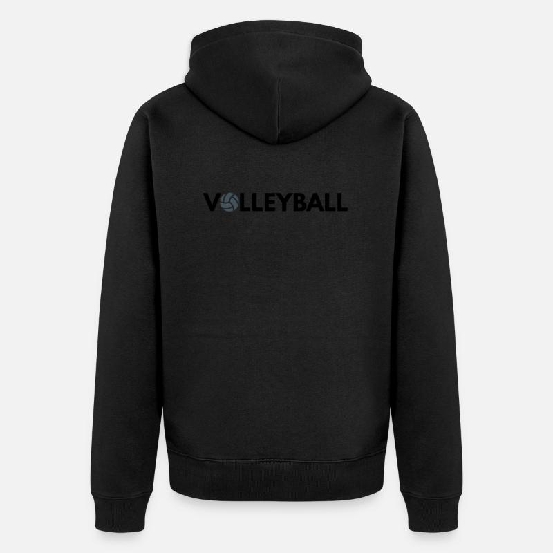 Mon volleyball de sport préféré - Veste à capuche bio Premium Unisexe - noir