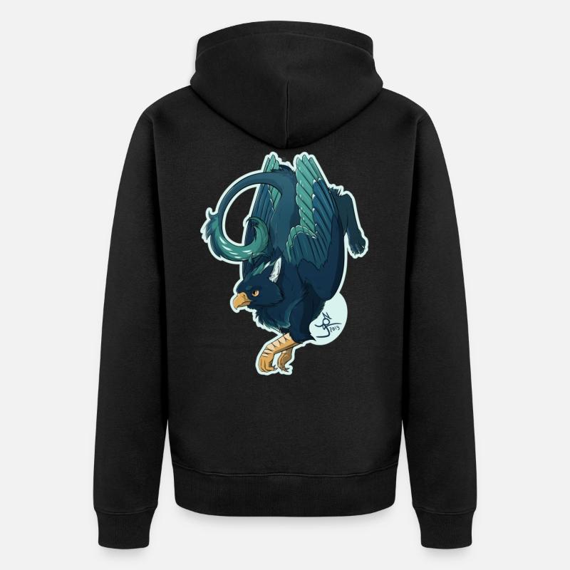 Fibonacci Gryphon - Veste à capuche bio Premium Unisexe - noir