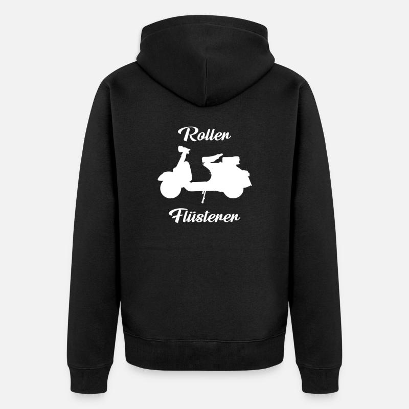 roller flüsterer - Unisex Premium Bio Zip Hoodie - Schwarz