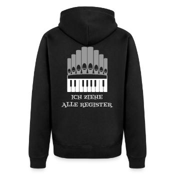 Organiste disant musicien d'orgue - Veste à capuche bio Premium Unisexe - noir - Dos - Nico (187cm)