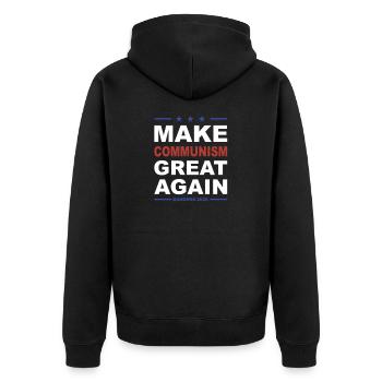 Rendre le communisme grand à nouveau - Sanders 2020 - Veste à capuche bio Premium Unisexe - noir - Dos - Nico (187cm)