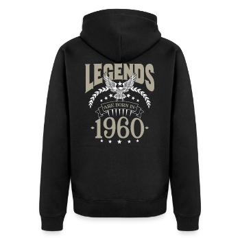Les légendes sont nées dans le cadeau d'anniversaire des années 1960 - Veste à capuche bio Premium Unisexe - noir - Dos - Nico (187cm)