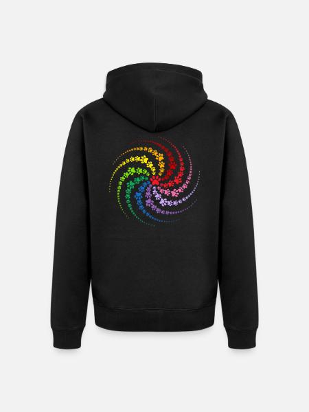 Dog Paw - Unisex Premium Organic Zip Hoodie - black