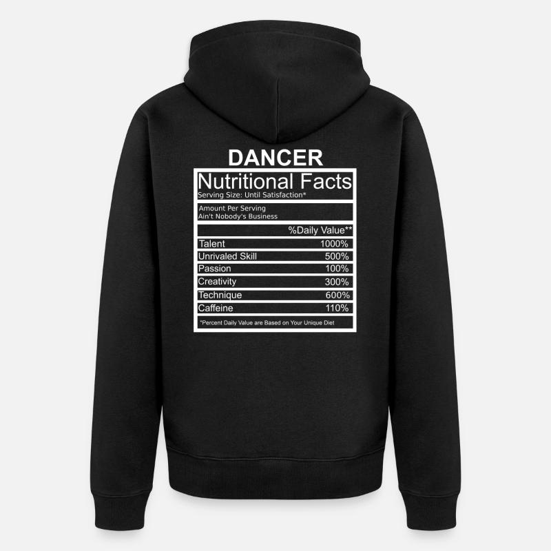 Dancer Apparel Dancing Lover Gift - Unisex Premium Bio Zip Hoodie - Schwarz
