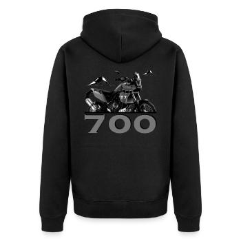 Aventure T7 - Veste à capuche bio Premium Unisexe - noir - Dos - Nico (187cm)