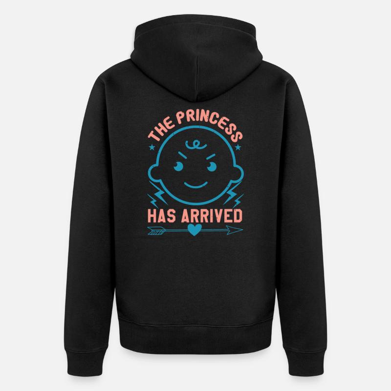 La princesse est arrivée - Veste à capuche bio Premium Unisexe - noir