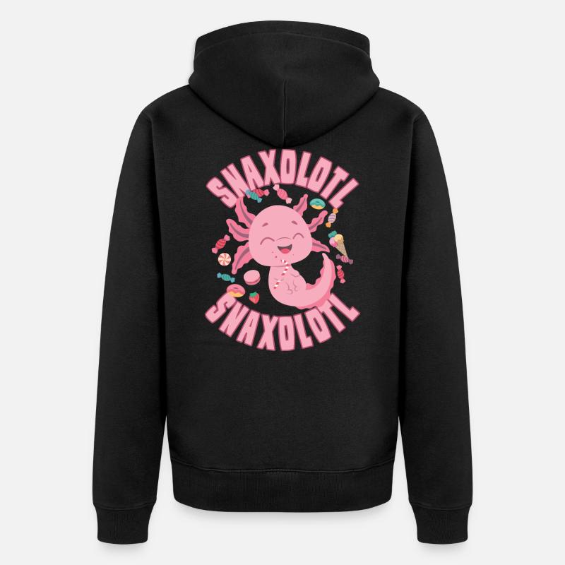 Salamandre mexicaine douce amant axolotl - Veste à capuche bio Premium Unisexe - noir