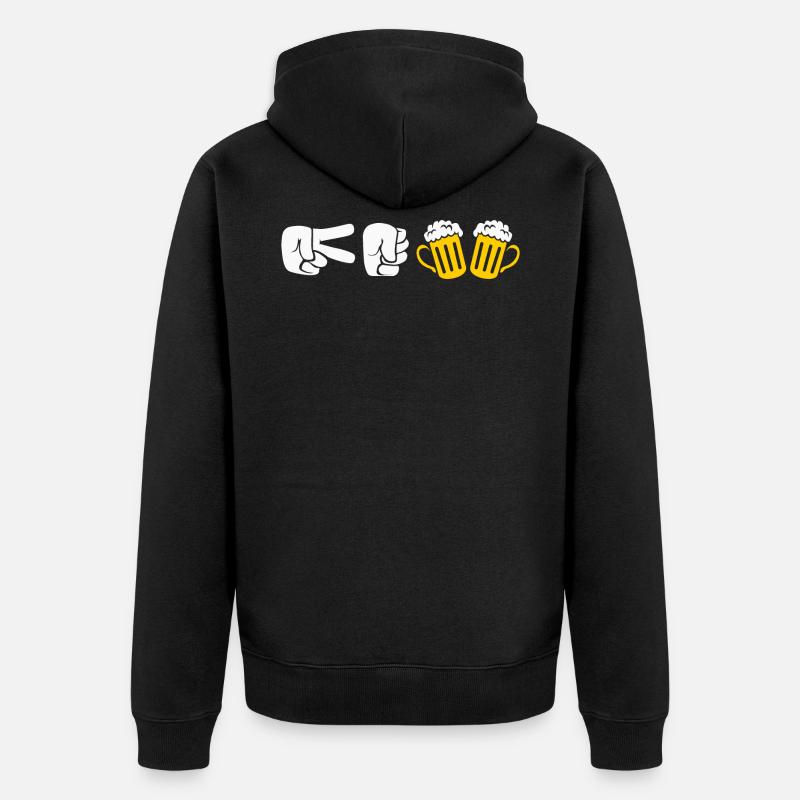 blockedName - Unisex Premium Bio Zip Hoodie - Schwarz