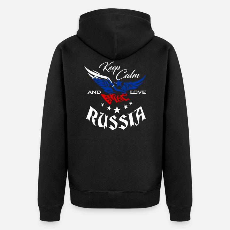 Russie - Veste à capuche bio Premium Unisexe - noir