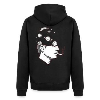Space in a Man - Veste à capuche bio Premium Unisexe - noir - Dos - Nico (187cm)