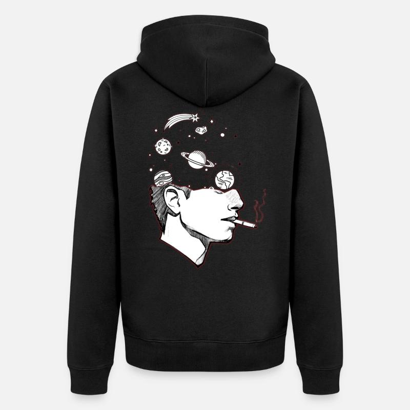 Space in a Man - Veste à capuche bio Premium Unisexe - noir