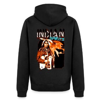 INDIAN SPIRITS 2 - Veste à capuche bio Premium Unisexe - noir - Dos - Nico (187cm)