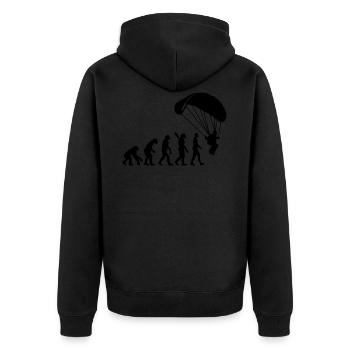 Paragliding Paragliding Paraglider Sport - Unisex Premium Organic Zip Hoodie - black - Back - Nico (187cm)