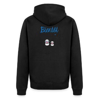 bientôt grand frère - Veste à capuche bio Premium Unisexe - noir - Dos - Nico (187cm)