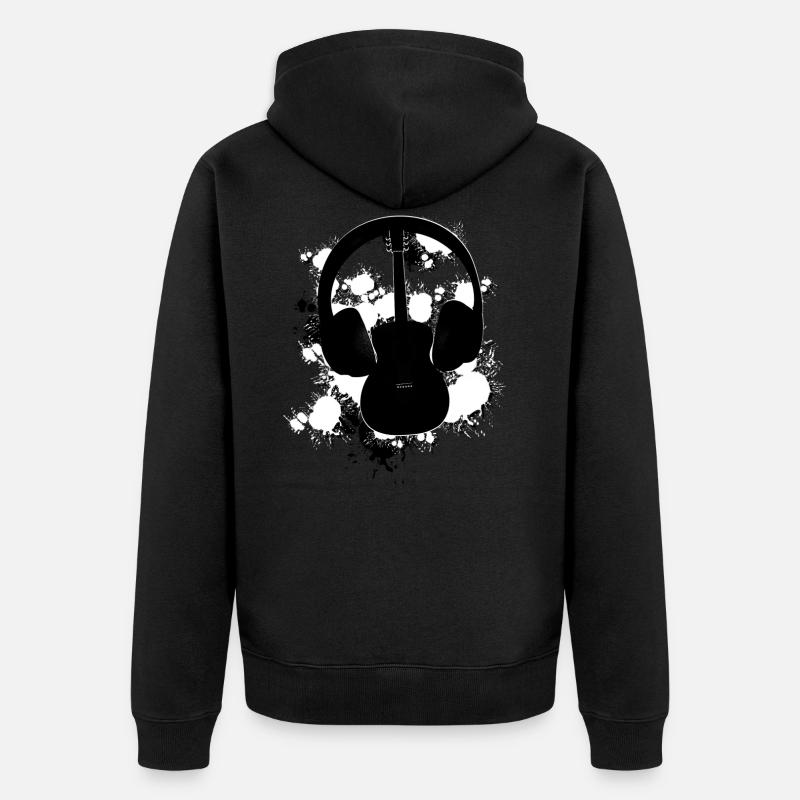 Casque guitare - Veste à capuche bio Premium Unisexe - noir