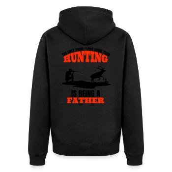 Chasse papa chasse père homme sort grand-père chasseur papa - Veste à capuche bio Premium Unisexe - noir - Dos - Nico (187cm)