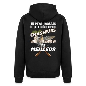 Chasseur de bécasse le meilleur - Veste à capuche bio Premium Unisexe - noir - Dos - Nico (187cm)
