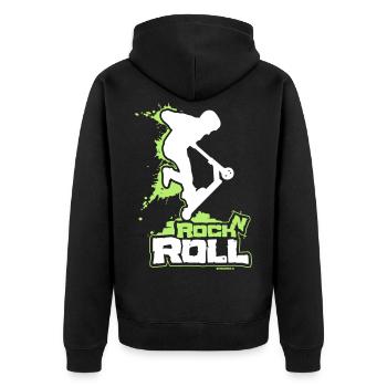 Scooter Stunt Roller Rock n Roll - Veste à capuche bio Premium Unisexe - noir - Dos - Nico (187cm)