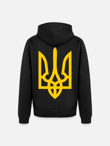 Ukraine - Unisex Premium Organic Zip Hoodie - black