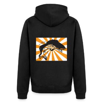 Angler Fish Style - Unisex Premium Organic Zip Hoodie - black - Back - Nico (187cm)