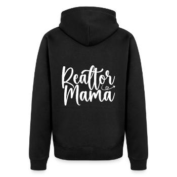 Realtor Mama - Veste à capuche bio Premium Unisexe - noir - Dos - Nico (187cm)