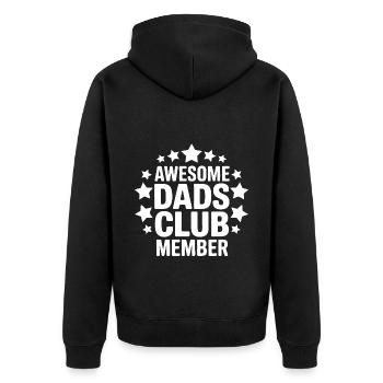 Awesome Dads Club Member of the Dads' Club - Unisex Premium Organic Zip Hoodie - black - Back - Nico (187cm)