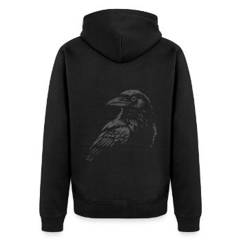 Black Raven - Bonjour les ténèbres - Mythologie - Veste à capuche bio Premium Unisexe - noir - Dos - Nico (187cm)