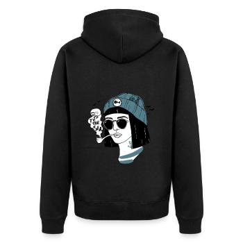 Pêcheur - Veste à capuche bio Premium Unisexe - noir - Dos - Nico (187cm)