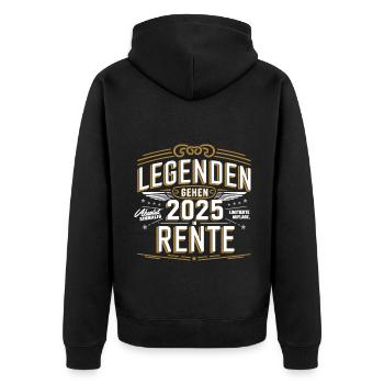 Legends to retire in 2025 Absolutely unique - Unisex Premium Organic Zip Hoodie - black - Back - Nico (187cm)
