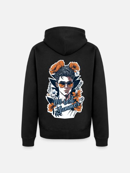 My best summer - Unisex Premium Organic Zip Hoodie - black