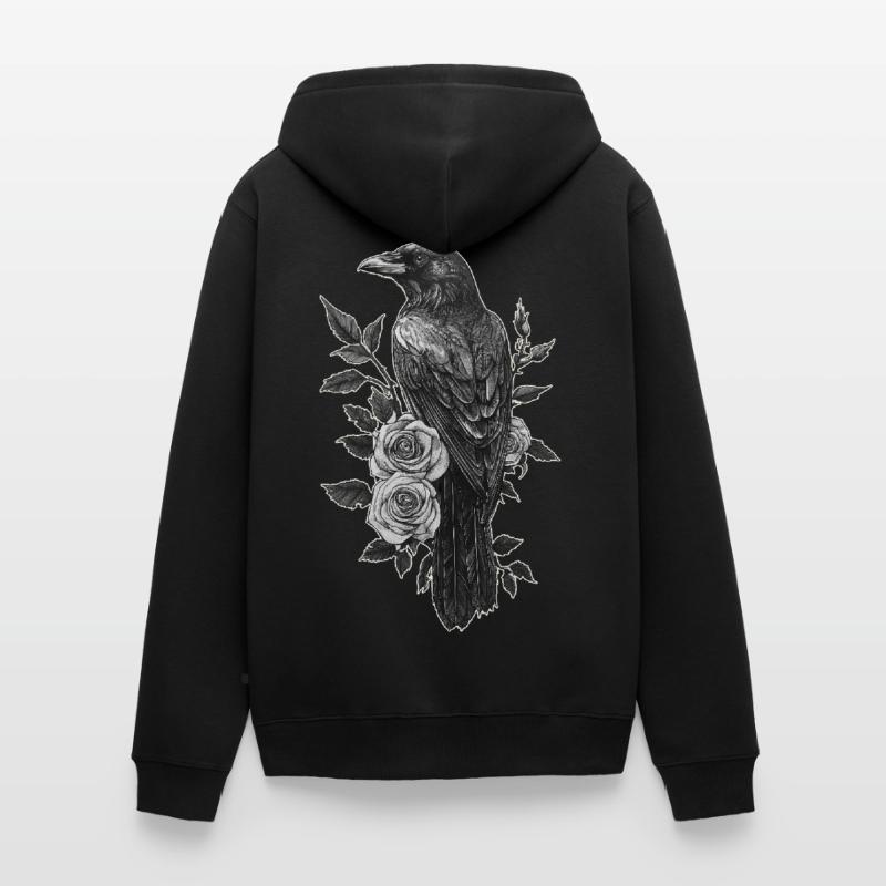 Raven Unisex Premium Organic Zip Hoodie