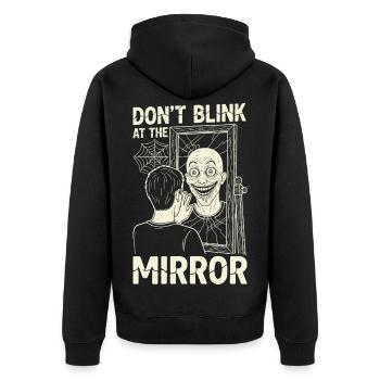 Horreur Motif Image Miroir - Veste à capuche bio Premium Unisexe - noir - Dos - Nico (187cm)