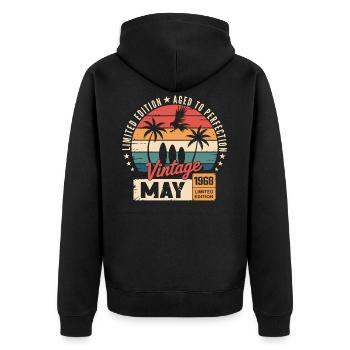 Special anniversary with this design May 1968 - Unisex Premium Organic Zip Hoodie - black - Back - Nico (187cm)