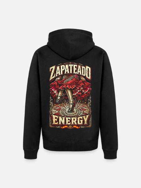 Flamenco Zapateado Energy - Unisex Premium Organic Zip Hoodie - black