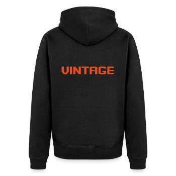 Vintage - Veste à capuche bio Premium Unisexe - noir - Dos - Nico (187cm)