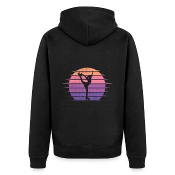 Roller Skates Roller Skating Vintage Roller Skate - Unisex Premium Organic Zip Hoodie - black - Back - Nico (187cm)