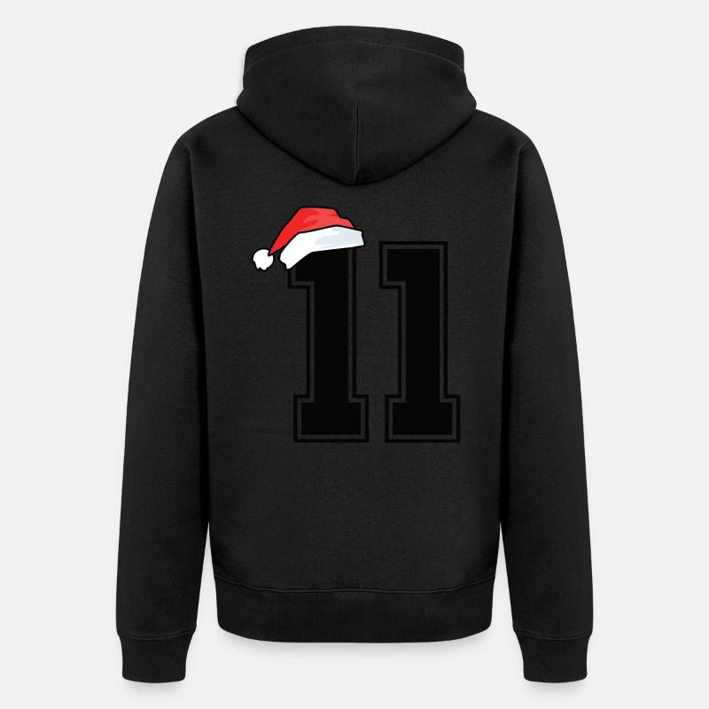11 Numéro Noël - Veste à capuche bio Premium Unisexe - noir