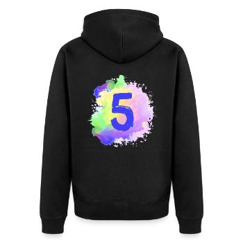 5 Nombre d’objets blob - Veste à capuche bio Premium Unisexe - noir - Dos - Nico (187cm)