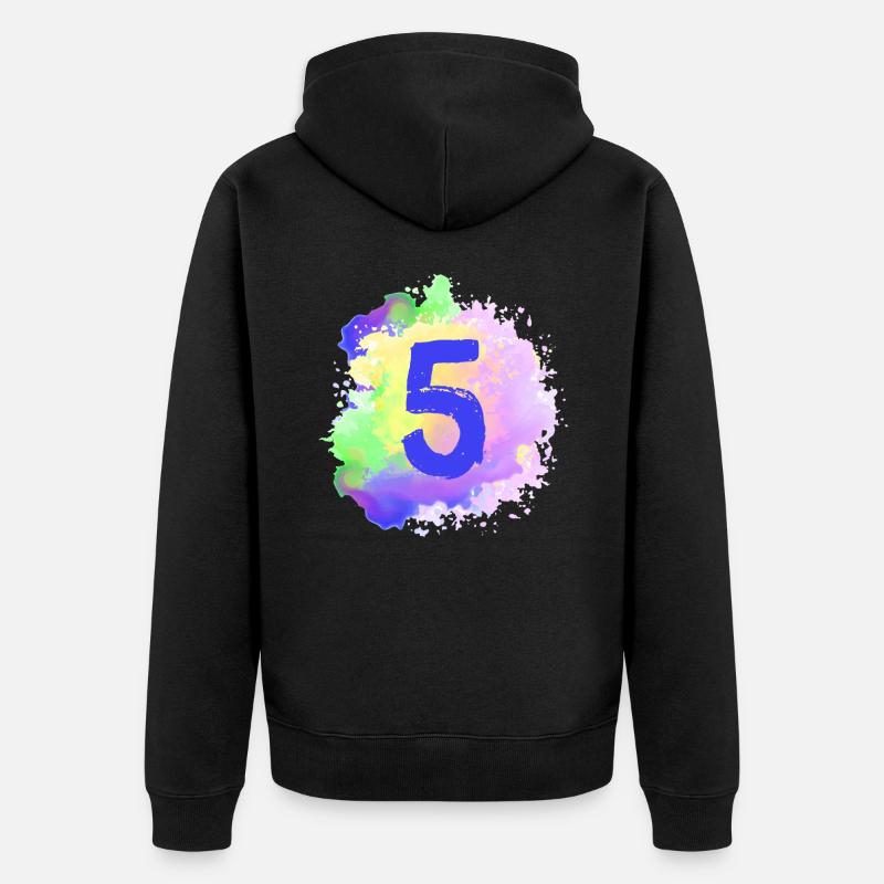 5 Nombre d’objets blob - Veste à capuche bio Premium Unisexe - noir