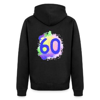 60 Nombre d’objets blob - Veste à capuche bio Premium Unisexe - noir - Dos - Nico (187cm)