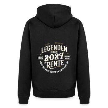Des légendes qui prendront leur retraite en 2027 – absolument uniques - Veste à capuche bio Premium Unisexe - noir - Dos - Nico (187cm)