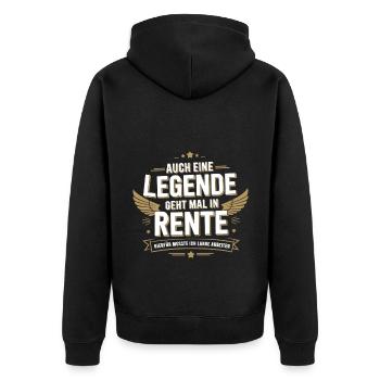 Même une légende prend sa retraite - Veste à capuche bio Premium Unisexe - noir - Dos - Nico (187cm)