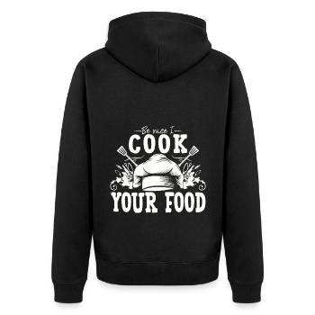 Chef Chef Chef Cuisine Drôle de dicton - Veste à capuche bio Premium Unisexe - noir - Dos - Nico (187cm)